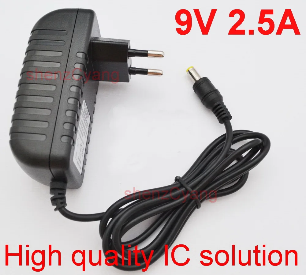 

1PCS 9V 2.5A High quality IC solutions DC 9V 2.5A Switch power supply, LED power adapter,US EU AU UK Plug 5.5mm x 2.1mm-2.5mm