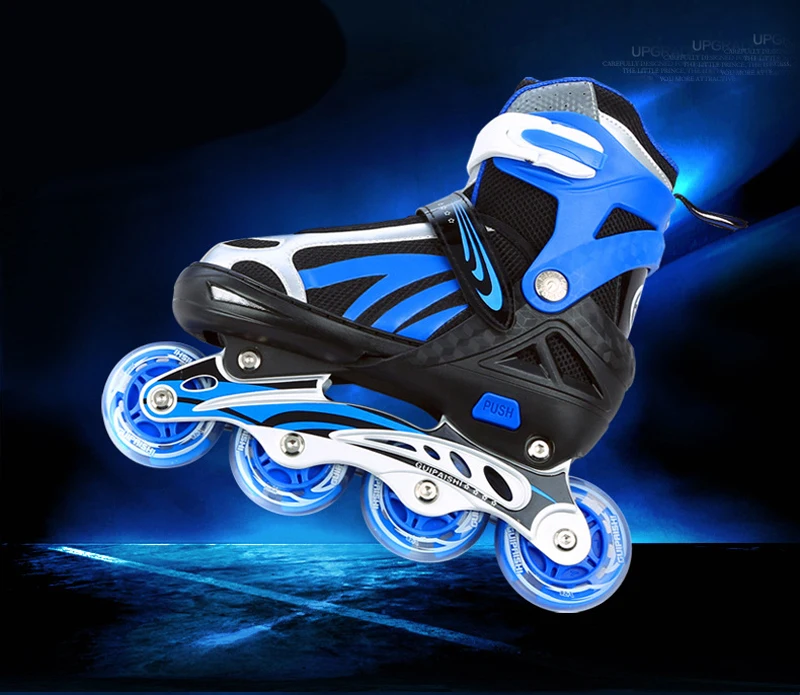 

1 Pair NEW Children Inline Skate Roller Skating Shoes Adjustable Washable Flashing Hard Wheels Teenagers Patines