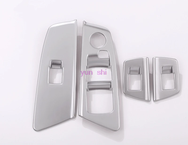 4pcs ABS chrome Car Window Glasses Lifter Decoration On Door Sticker Cover Car-styling For BMW 5 series G30 2017 18 accessories