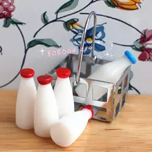 Кукольный домик Миниатюрный 1:12 игрушечный напиток корзина молочных бутылок DC51