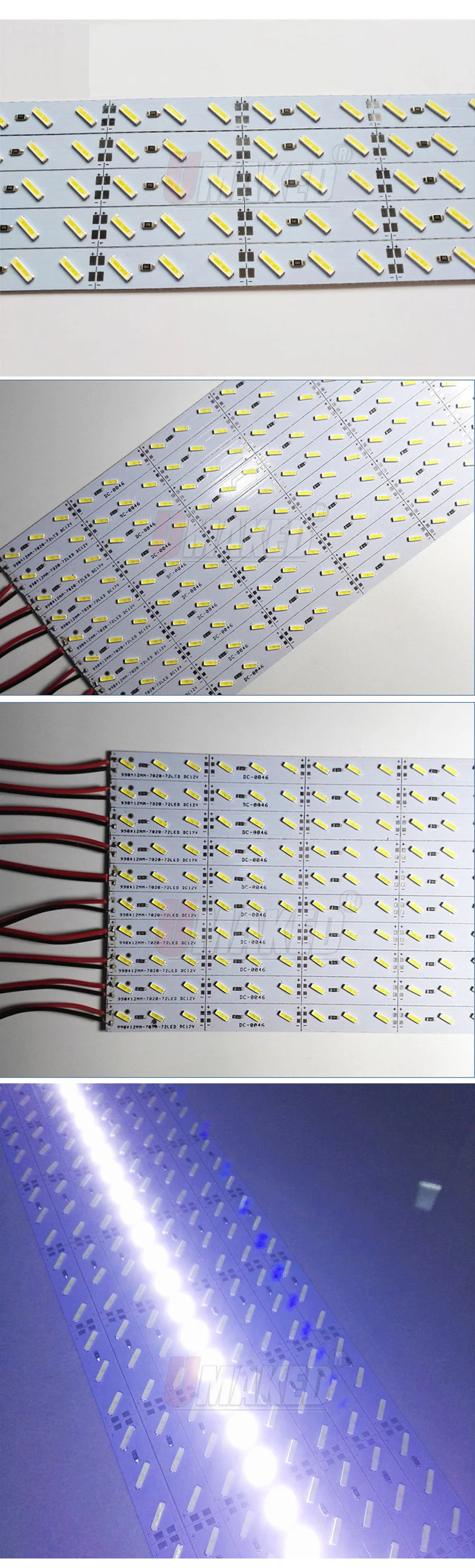 50 см 12 в светодиодный жесткий алюминиевый бар, супер яркий 8520 SMD36 SMD 18 Вт/м светодиодный жесткий светодиодный фонарь 10 шт./лот