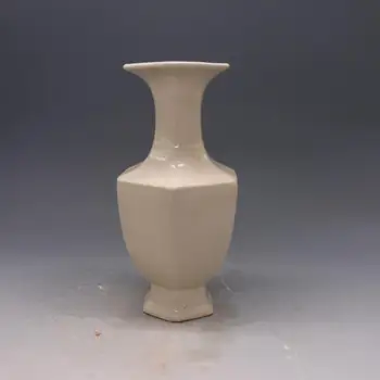 

7 Antique SongDynasty porcelain vase,white glaze hexagonal bottle,Hand-painted crafts,Collection&Adornment,Free shipping