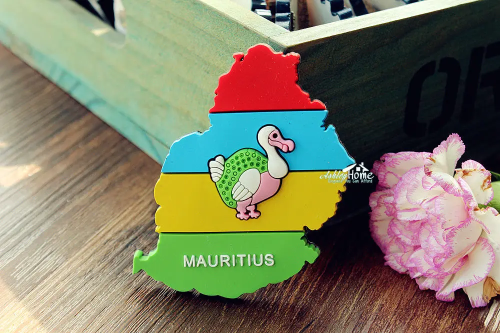 Mauritius Flag Tourist Travel Souvenir DODO BIRD 3D Rubber Fridge Fridge from