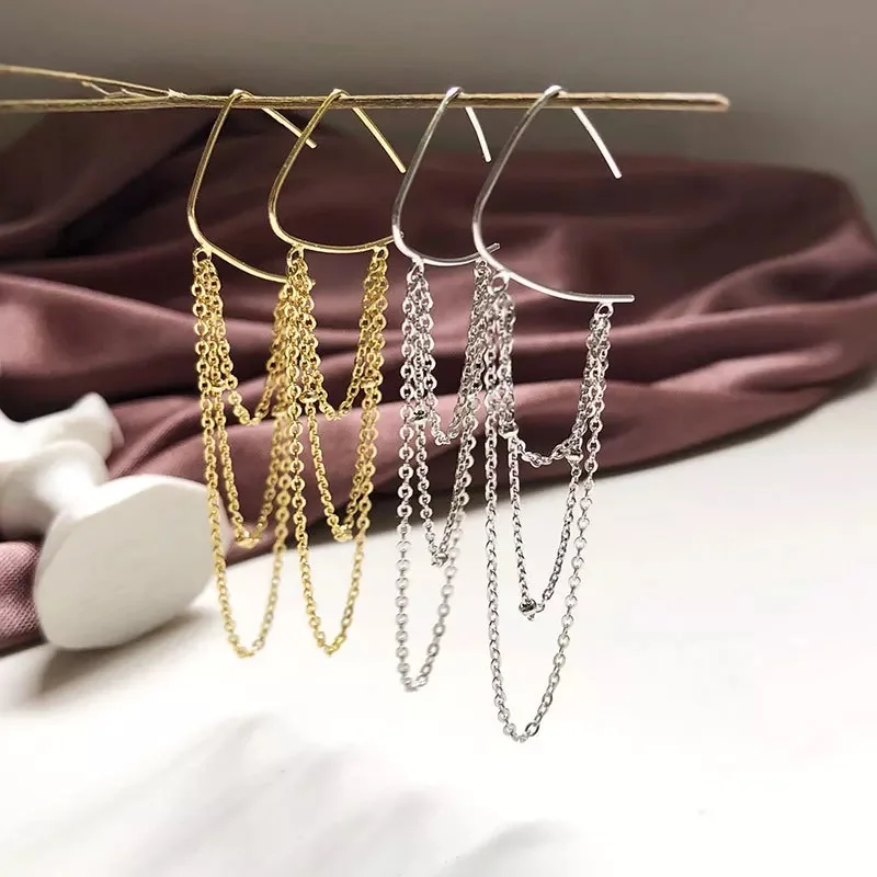 Серьги из стерлингового серебра 925 пробы модные серьги-капли с цирконием