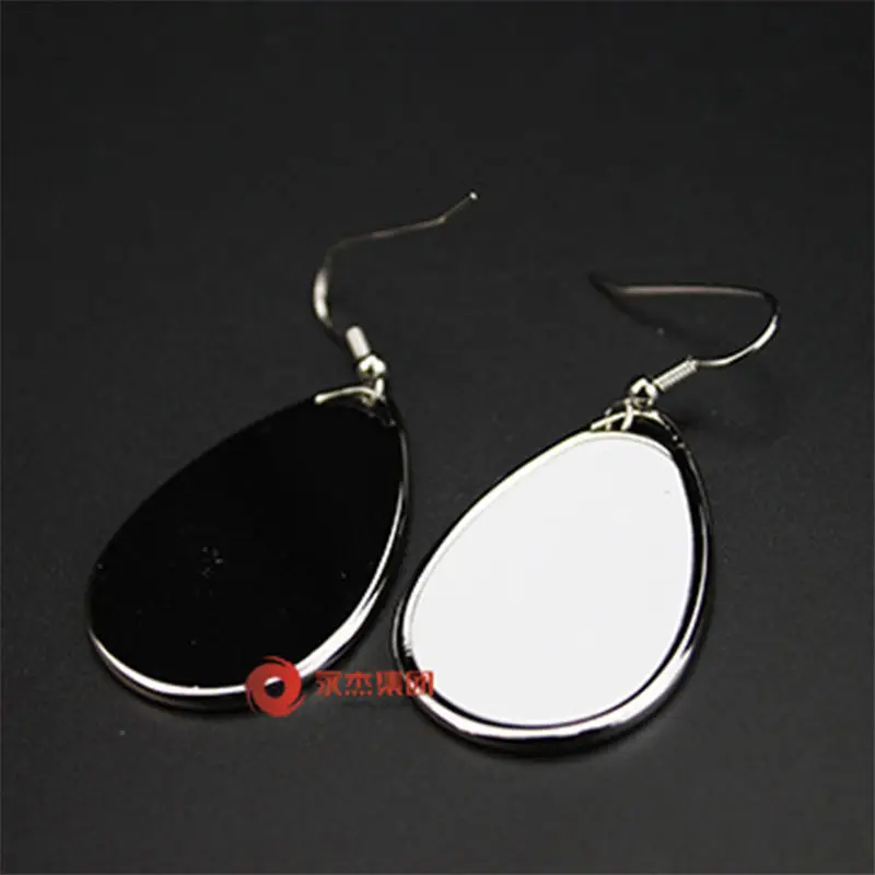 

sublimation blank earrings for lover's gift fashion round earring Heat transfer blank consumables materials wholesales