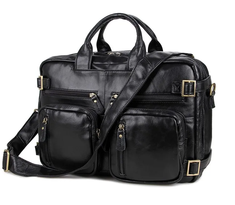 

Nesitu Vintage Real Skin Genuine Leather Male Bag Men Messenger Bags Business Travel Bag Portfolio 14'' Laptop Briefcase #M7026