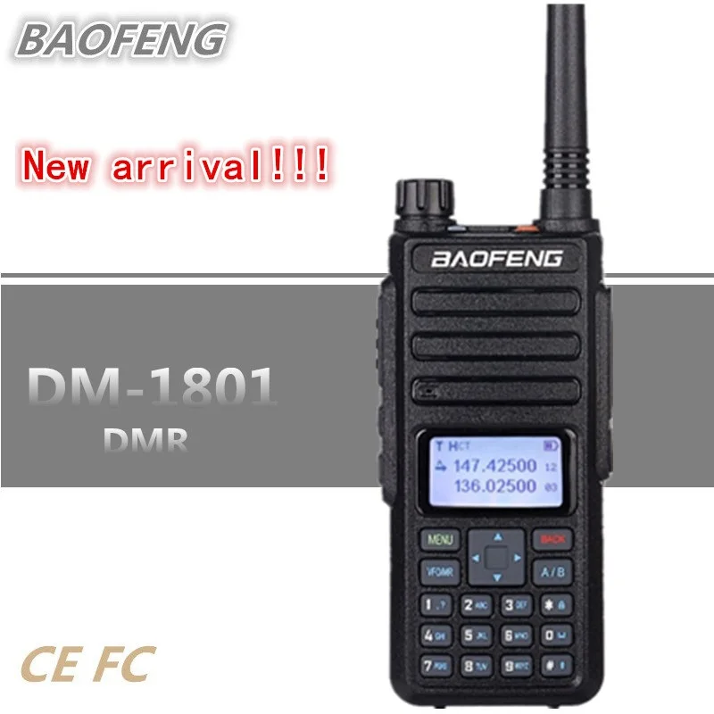 

2018 BAOFENG DMR DM-1801 Digital Walkie Talkie UHF VHF Radio Tier I/ II Digital Analog Dual Mode HF Transceiver DM-5R tg-uv2
