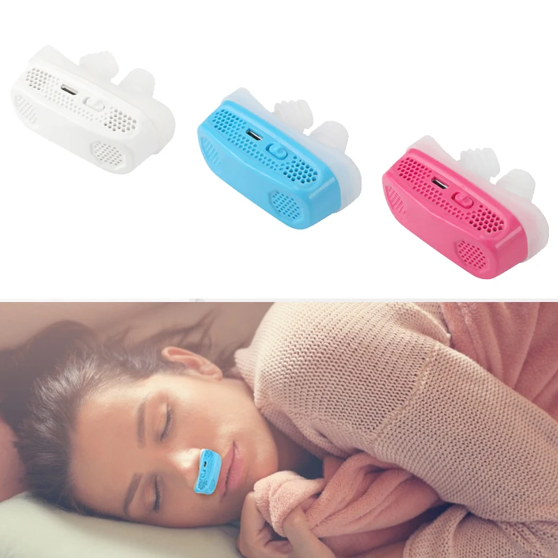 

Upgrade Electric Silicone Anti Snore Nose Stopping Breathing Apparatus Guard Sleeping Aid Mini Snoring Device Relieve Snoring