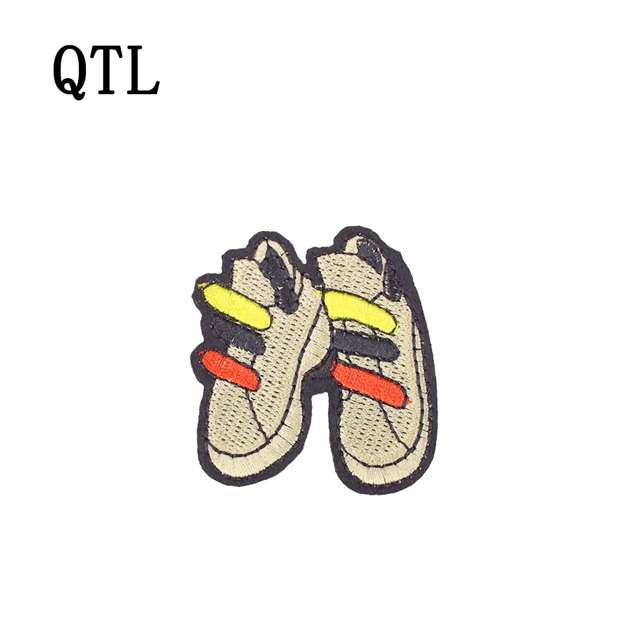 5PCS Shoe Patch for Stripe Embroidery Sewing Garment Patches Iron on Fabrics Badges Apparel