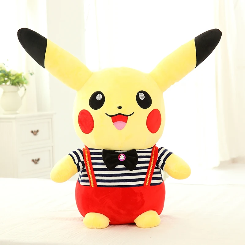Free Shipping 30cm=11.8&quot Wear strap Pikachu Plush Toys Hug Pillow High Quality Cute Pokemon Cushion For Children's Gift | Дом и сад