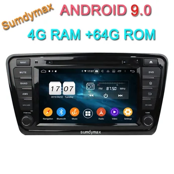

HD 1024*600 car gps radio fit for skoda octavia 2014-2016 with android 9.0 system octa core 4+64GB gps navigaiton audio wifi