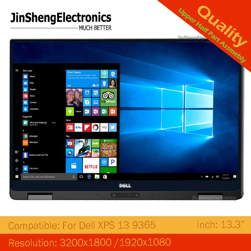 For Dell XPS 13 9365 LCD Display Back Cove Touch hinges