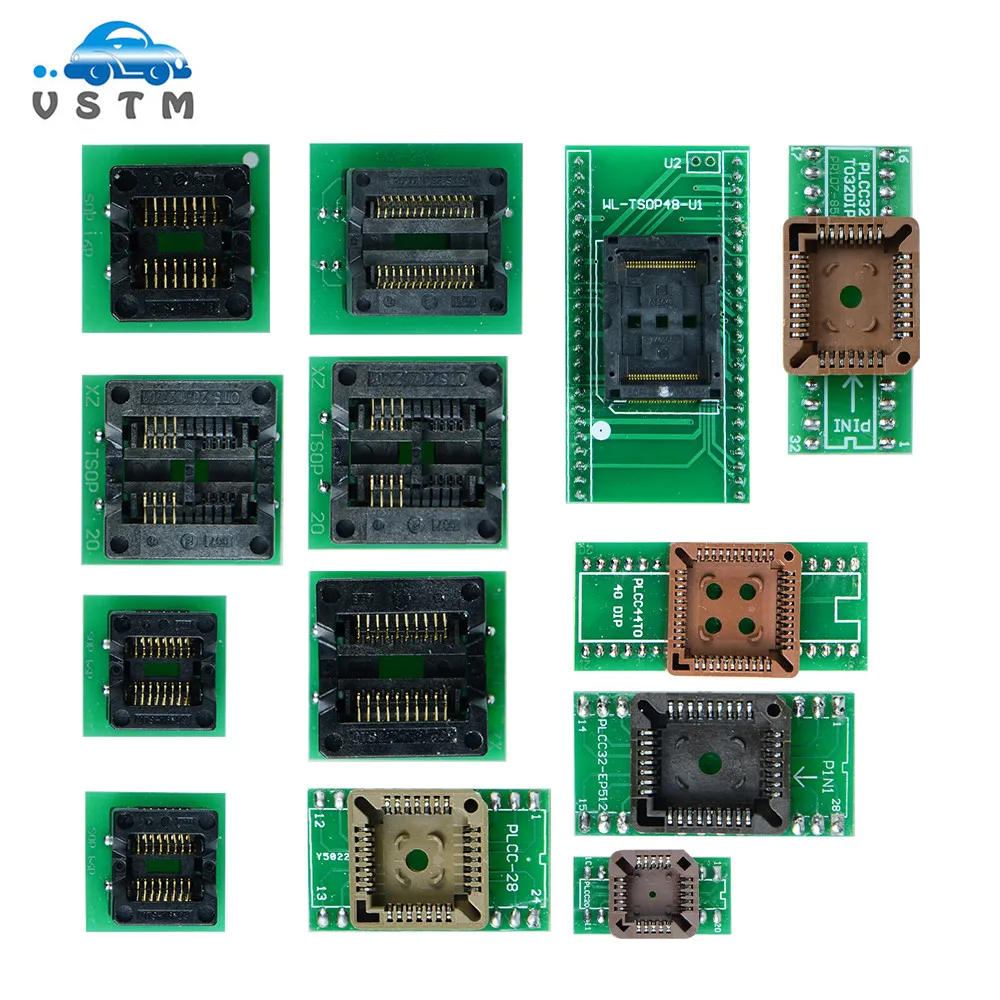 13 шт. адаптер для Superpro Xeltek 610P USB ECU Программатор сгорающий блок адаптер| |