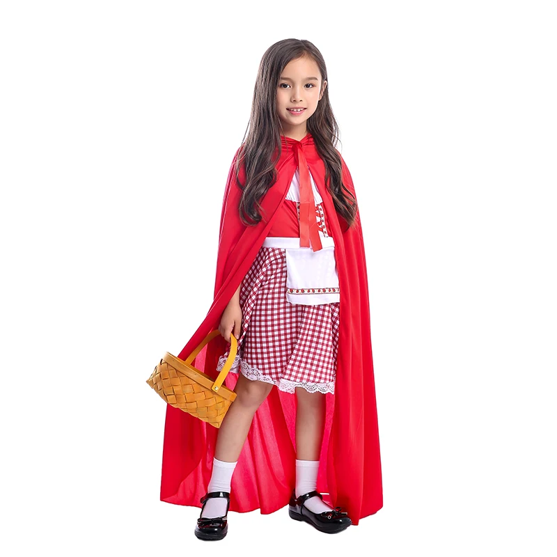 Girls Little Red Riding Hood Halloween Costume For Kid Forest Adventure cosplay costume riding hood costume