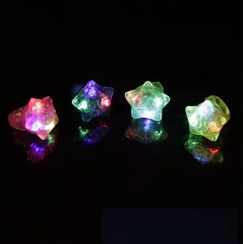 

6 Style Strawberry Flashing LED Light Up Toys Rings Party Favors Supplies Glow Jelly Blinking Bulk YH1811