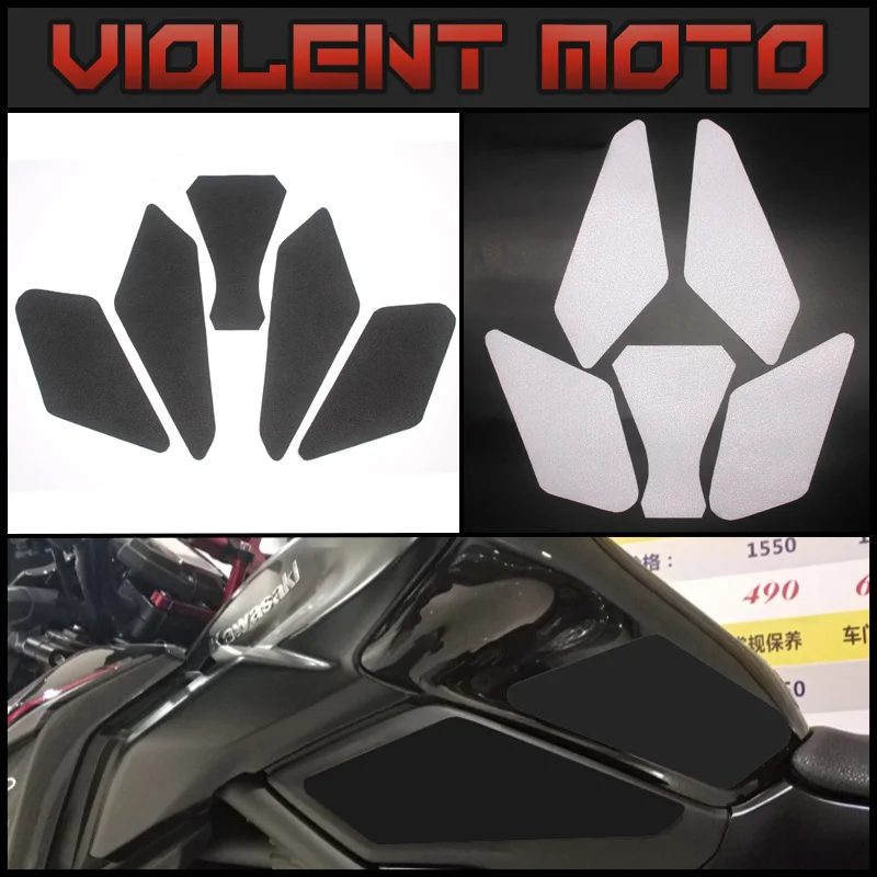 

For Kawasaki Z900 2017 Motorcycle Tank Traction Pad Side Gas Knee Grip Protector Anti slip sticker with a super strong 3M adhe