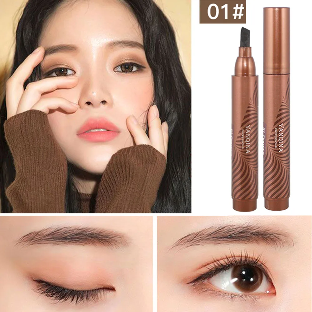 

Eyebrow Pencil Waterproof Natural Eye Brow Pen Cosmetic Eyebrow Shaping Maroon Brown Beauty Makeup for Eyebrows