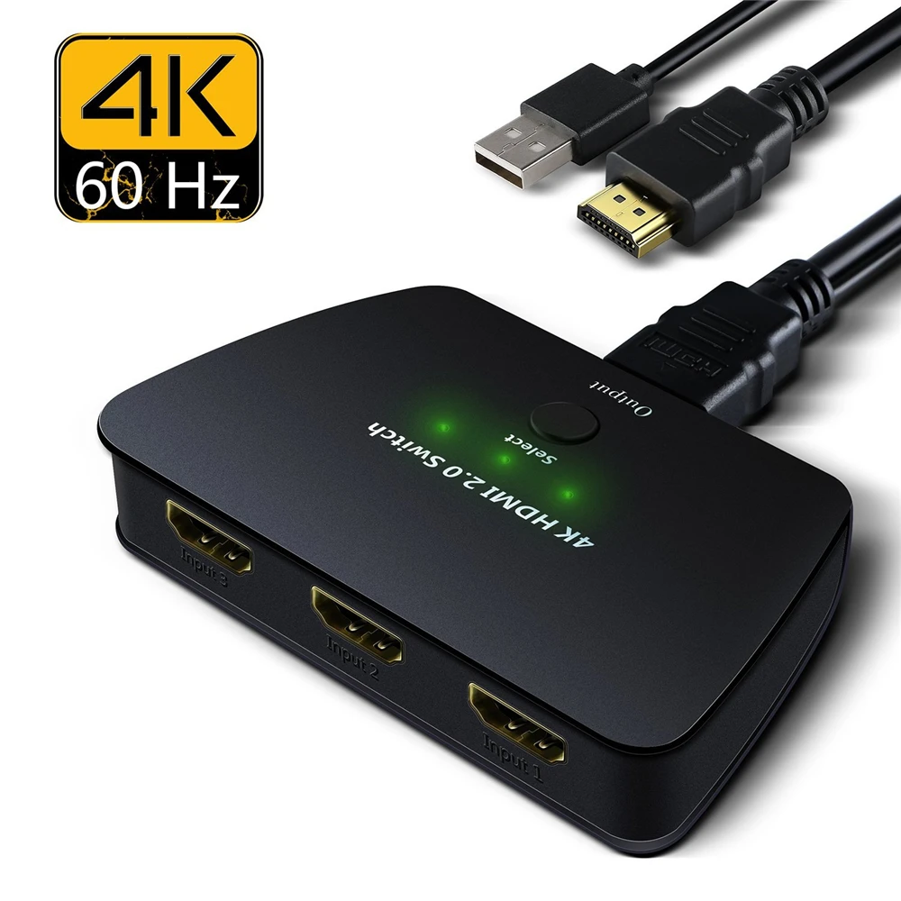 ZY HS13 Mini 4K HDMI 2 0 Switch 3 Port HDMI Switch 2 0 3x1 HDMI