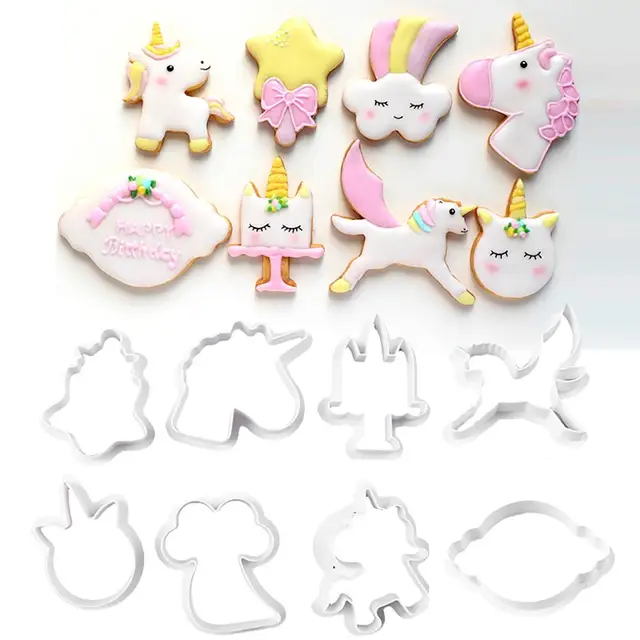 Unicorn Cookie Cutter Set (8pcs)
