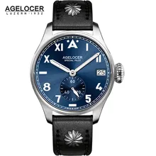 Agelocer Tritium Gas Luminous Watch Business Men’s Watch Luxury Simple Men Watch Male 316L Steel Retro Military watches