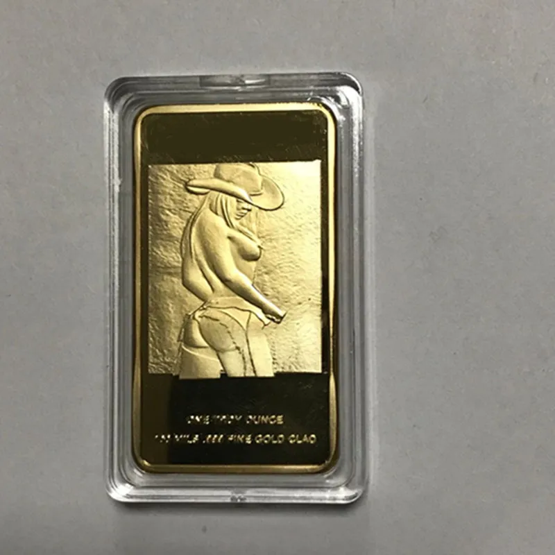 Заказ образца 1 шт. прекрасный значок для девушки 1 OZ 24k настоящий позолоченный красивый модный женский значок 50x28mm Сувенир Монета бар