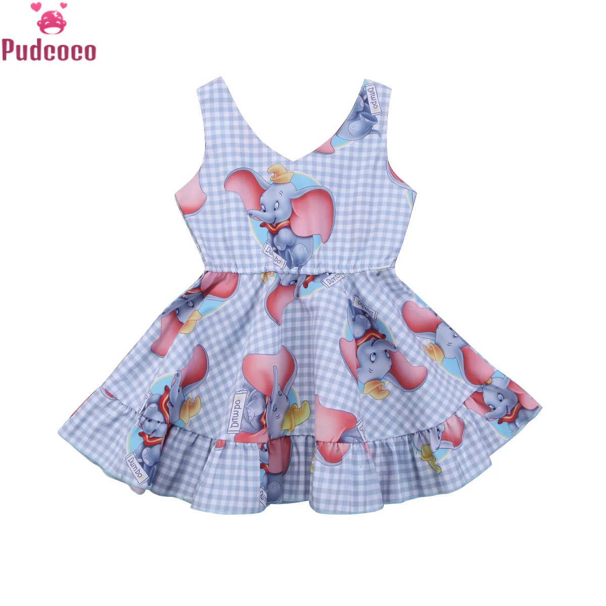 

Kids Baby Girls Clothing Dresses Princess Animal Dumbo Dress Sleeveless kid Girl Flouncing Sundress 1-6Years