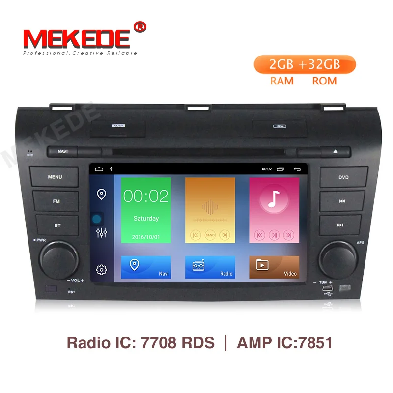 MEKEDE 2 + 32G четырехъядерный Android 9 1 Автомобильный gps навигационный радио dvd плеер