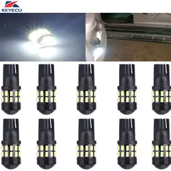 KEYECU 10 шт. супер яркий белый T10 3014 30SMD W5W 194 168 2825 светодиодные лампы номерных знаков Интерьер Карта Купол боковой габаритный фонарь