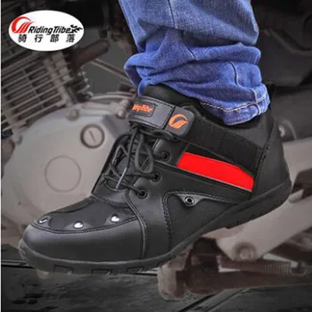 

Summer Breathable Riding Tribe Motorcycle boots Riding shoes for women's and men's Knight racing short boot Sports shoes