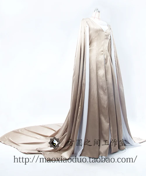 

Free shipping Women Elegant White Dress Up Clothes Lord of the Rings The Hobbit Lady Galadriel Cosplay Costume Fariy Dress