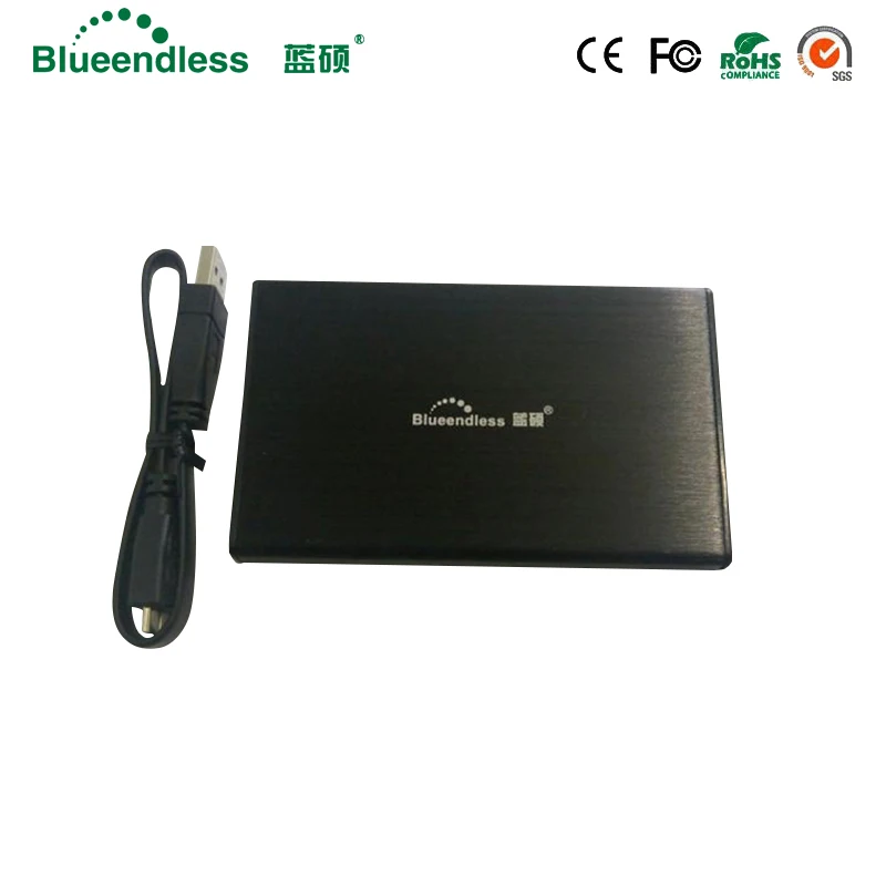 Blueendless алюминиевый чехол для жесткого диска 2 5 USB 3 0 коробка sata hdd ssd ТБ 7 мм 9