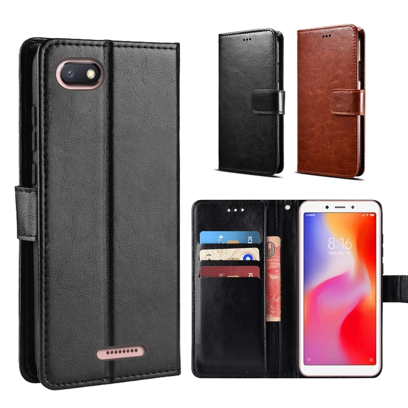 

Case for Xiaomi Redmi 6 6A Global Cover Flip PU Leather Phone Wallet Cases Na for Xiaomi Redmi 6 Pro Card Holder Cover Funda