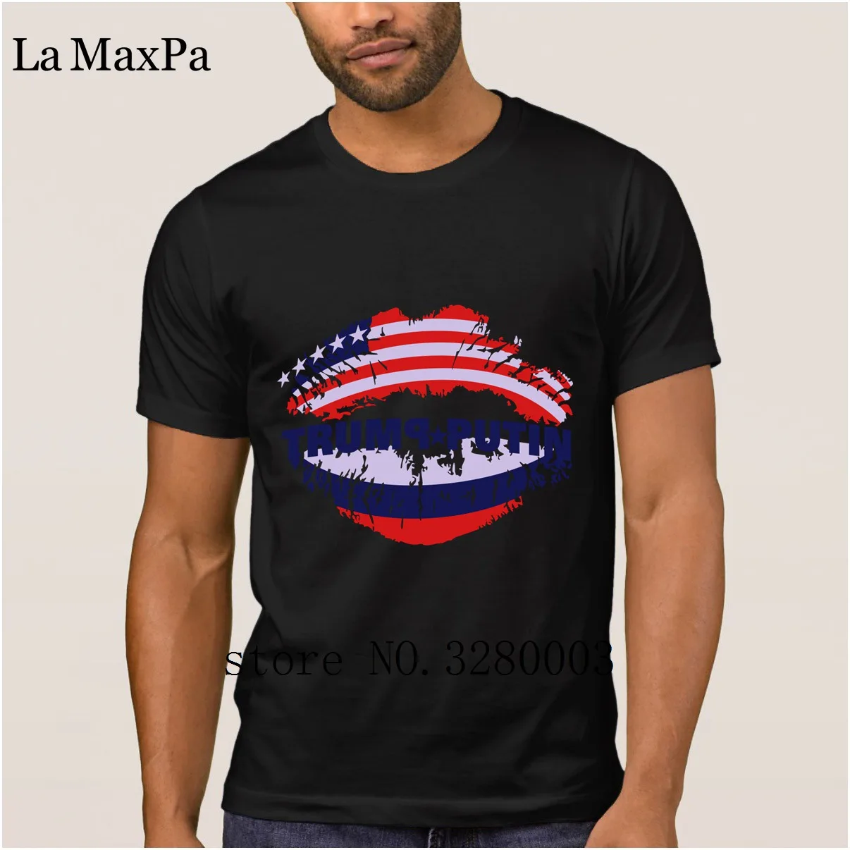 La Maxpa Creature Better Мужская футболка Трамп Путиным поцелуем губ мужская летняя
