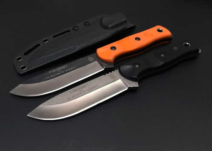 

2 Color! Hot Tops Brothers of Bushcraft Fieldcraft Tactical Fixed Knife G10 7Cr17Mov Utility Survival Knives High Quality EDC