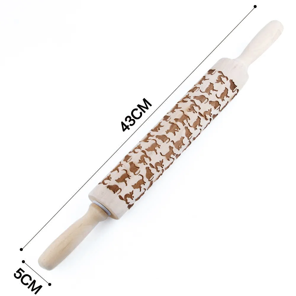 43-5cmDog-Christmas-Snowflake-Cat-Wooden-Rolling-Pin-Embossing-Baking-Cookies-Noodle-Biscuit-Fondant-Cake-Dough (6)