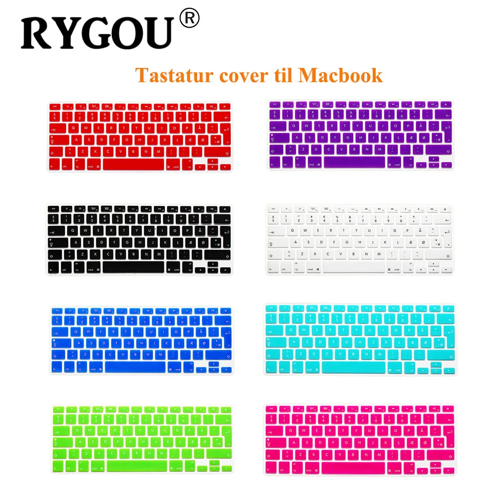 RYGOU Danish Letters UK EU Silicone Keyboard Cover Skin Protector
