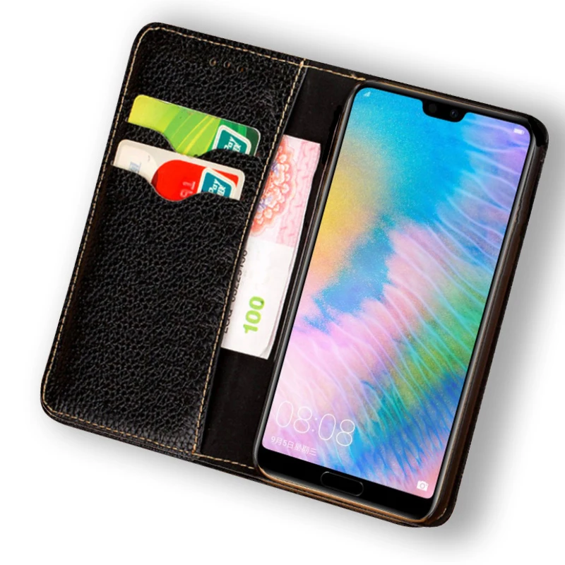 Flip Case For Huawei P10 P20 P30 Lite Mate 9 10 20 lite Pro P Smart Y6 Y7 Y9 2019 Cowhide Wallet For Honor 8X 9X 10 lite case