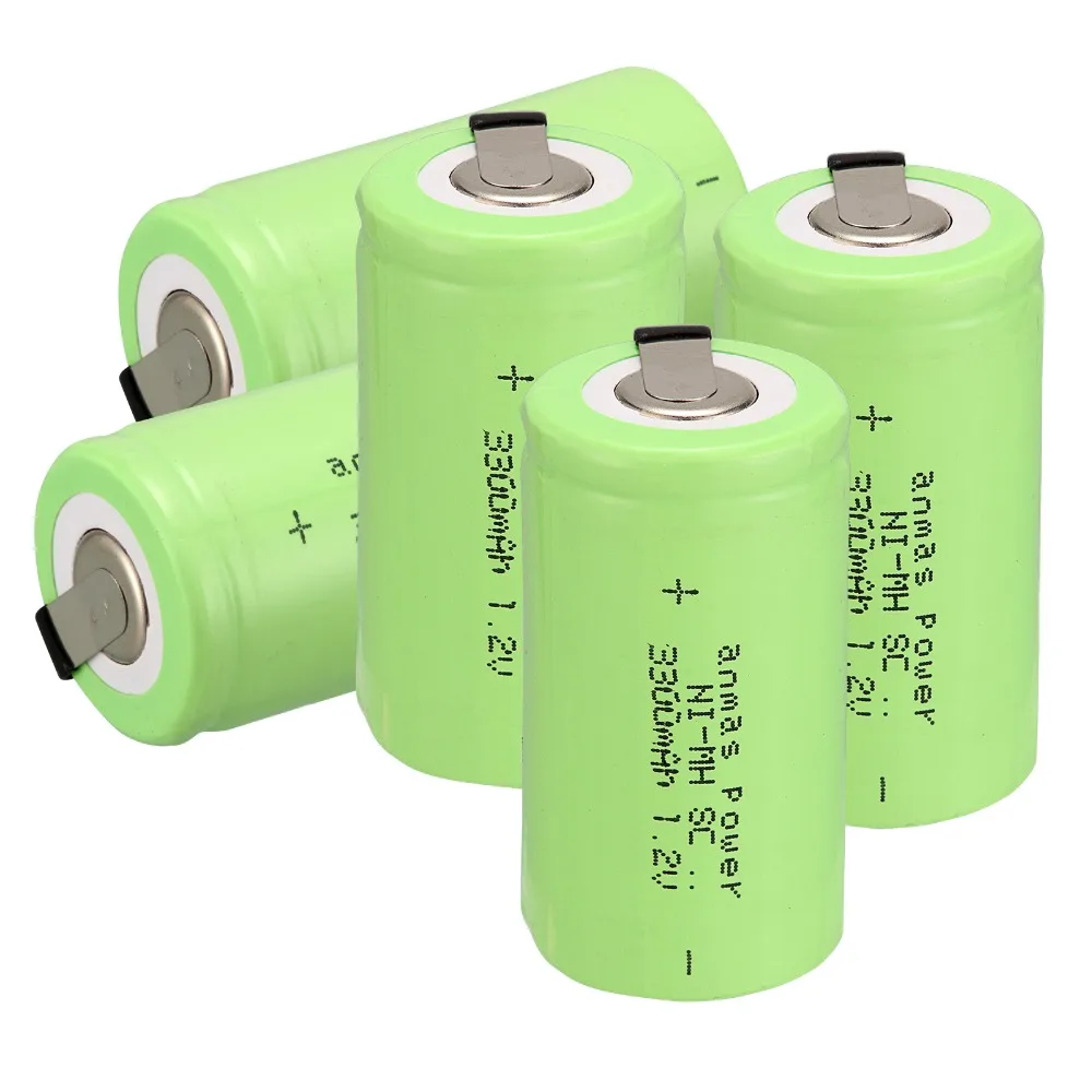 5pcs Anmas Power Green Color 1 2v Rechargeable Sub C Sc Ni Mh Nimh Cell