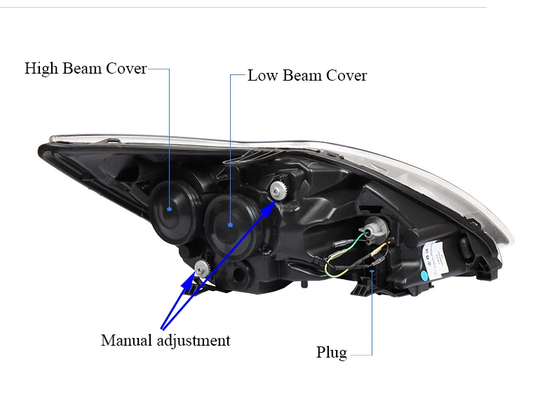 Автомобильный Стайлинг Головной фонарь для Ford Focus MK2 фары 2009-2013 светодиодный фары DRL Биксеноновые линзы Высокий Низкий Луч парковочная противотуманная фара