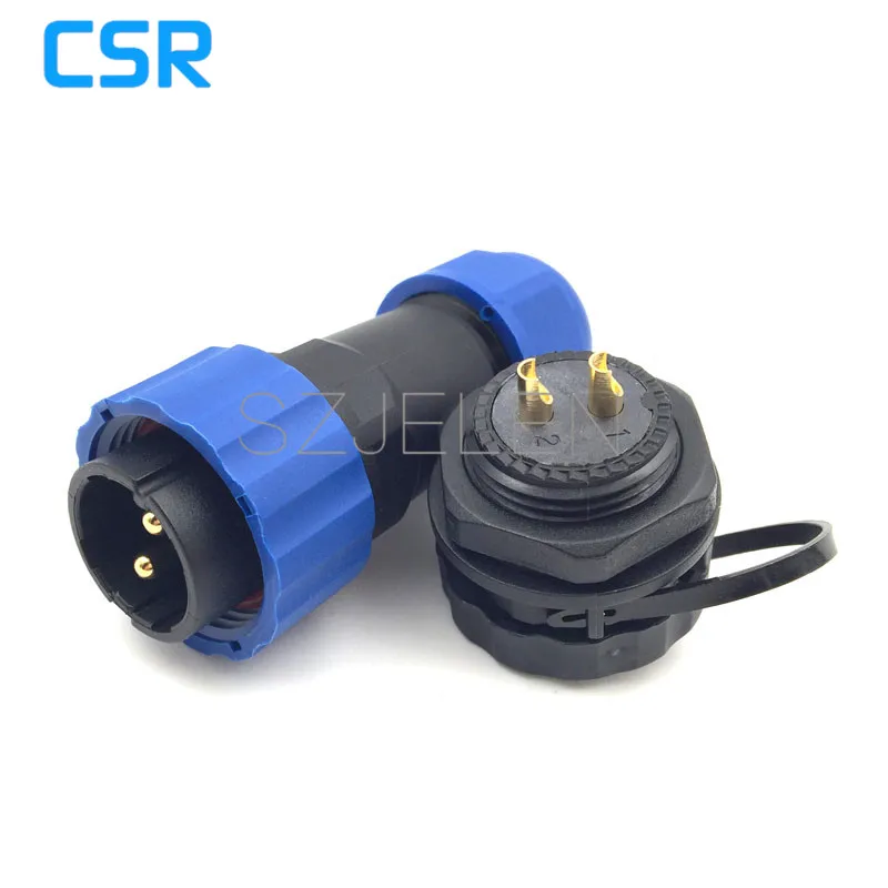 

SD20TP-ZM, 2 pin waterproof connector ,IP68, LED power cable connector, Rated current 25A, install the cable 6.5-12mm