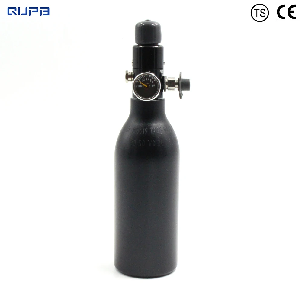 Qupb PCP Пейнтбол высокого Давление цилиндр 0.2l 4500psi гПа алюминия Air Tank w/регулятор 5/8-18unf 60 мм диаметр tku020