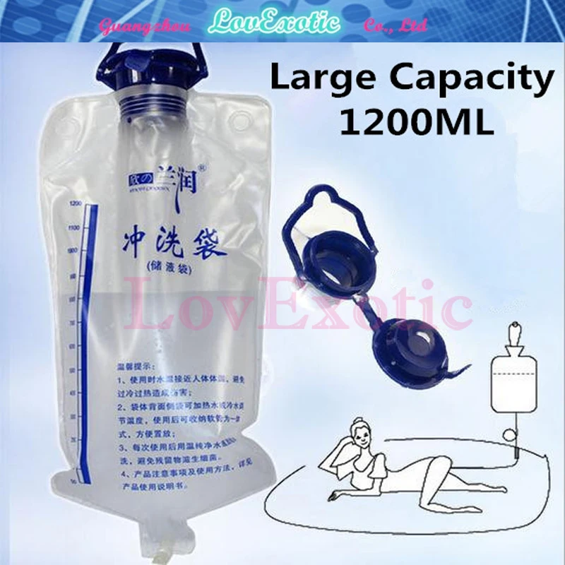 100% Real Photo 1200ML Medical Multifunction Flusher Constipation Enema Bag Anus&ampVagina Cleaner Sex Toy For Women Adult Product |