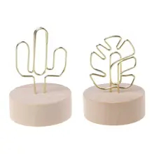 Памятка карты фото сообщение изображение клип Зажим для заметок настольные номера круглый деревянный База держатель для Свадебная вечеринка