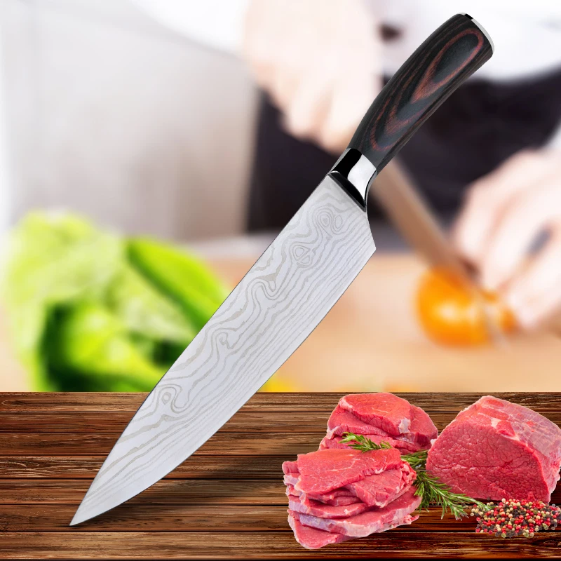 RSCHEF 8 дюймовый поварский Ножи 7cr17Mov Куто кухни faca de cozinha clever режущий инструмент