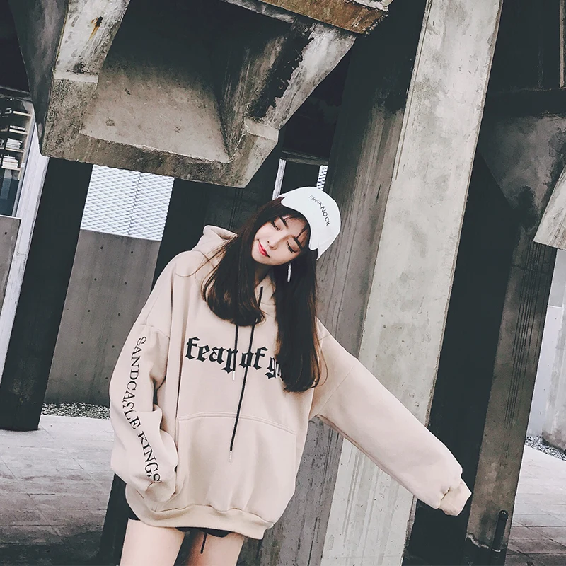  Woman Fashion Hoodies Sweatshirts 2019 Korean Style Ulzzang Harajuku Hoodie Women Casual Letter Pri