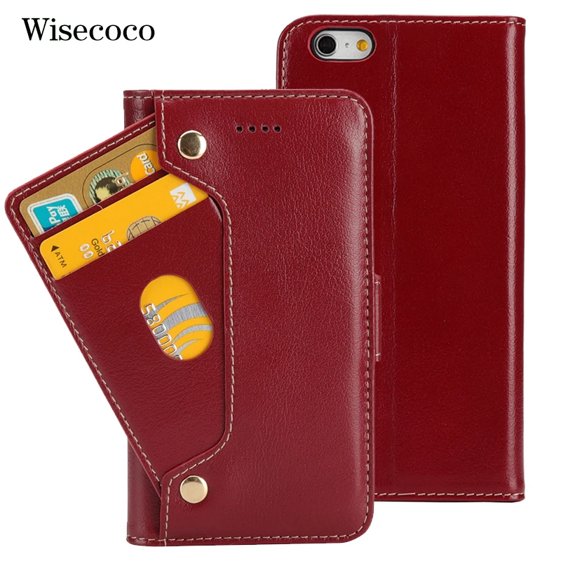 

Genuine Leather Phone Case For Iphone 6 6s plus Case Luxury Flip Wallet Cradit Card Holder 360 Cover Coque For Iphone 6 s plus