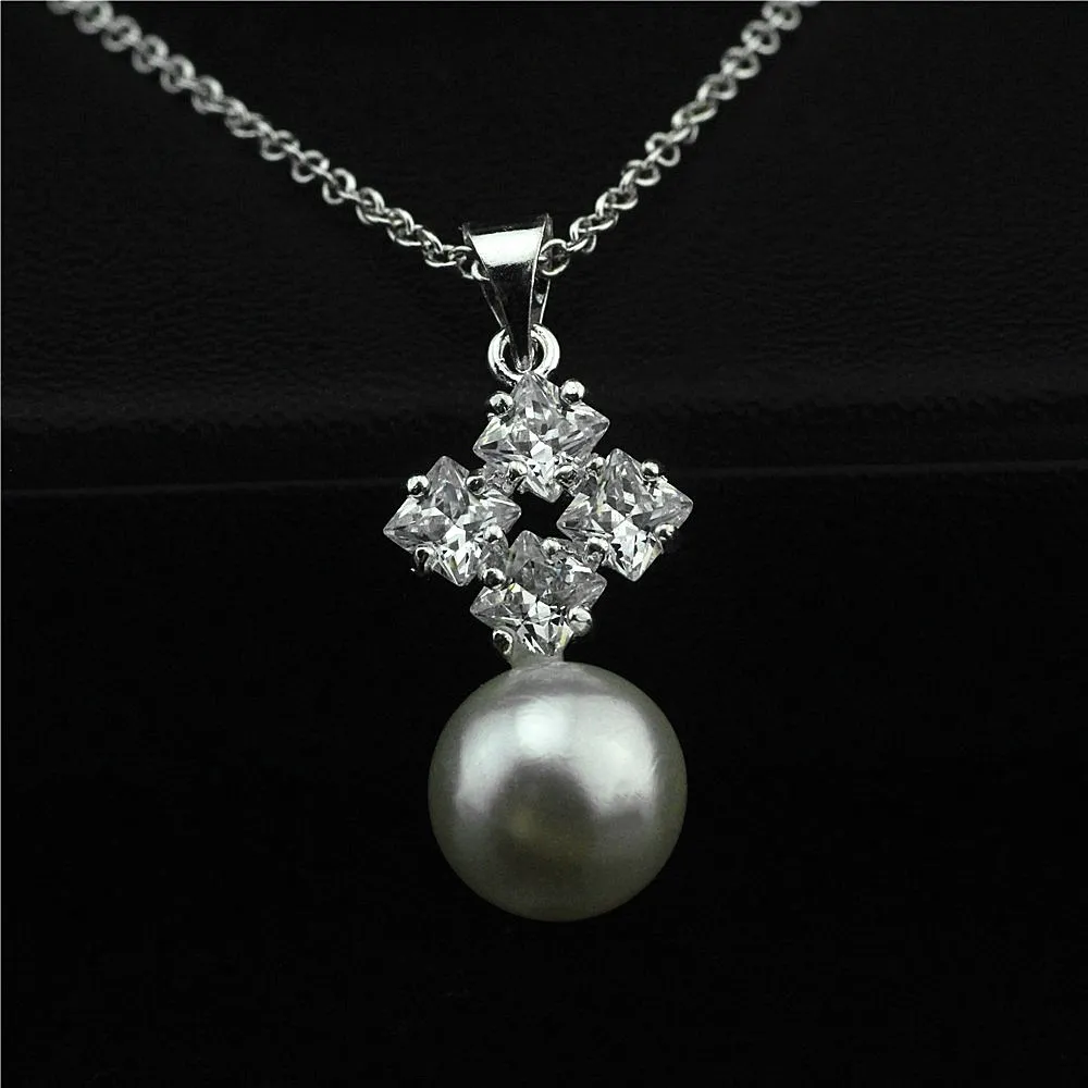 925 sterling silver woman pendant Korean new pendant Luxury square