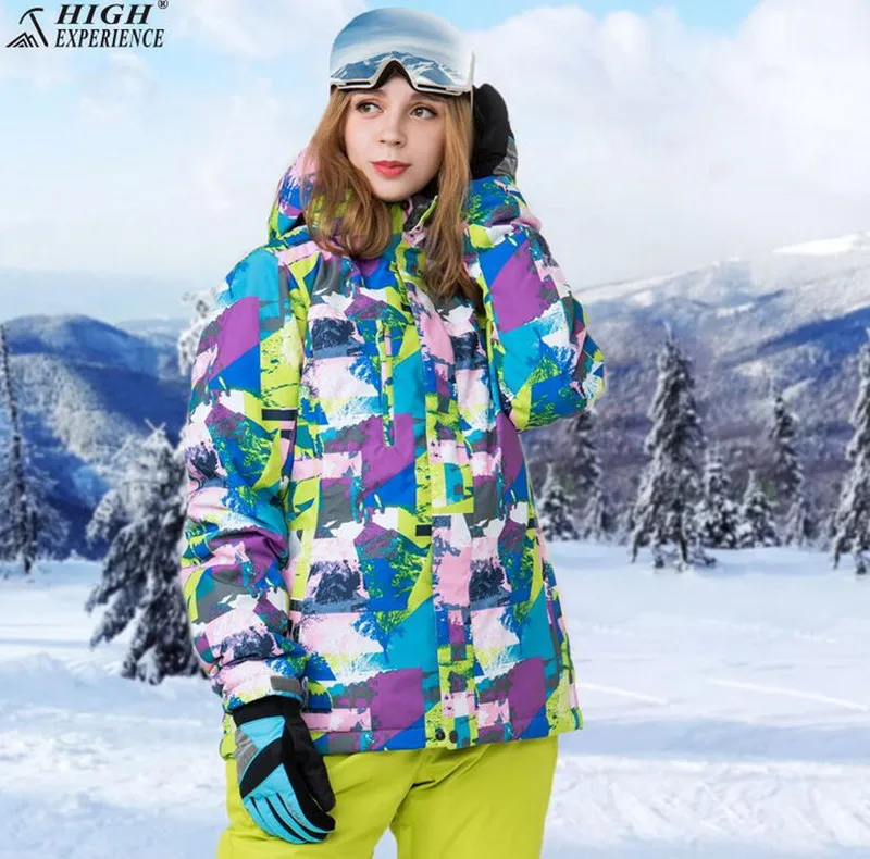 High Experience Ski Jacket Women Snowboading Jackets Ladies 2018 Womens Snow Clothes Waterproof Windbreaker Winter Warm | Спорт и