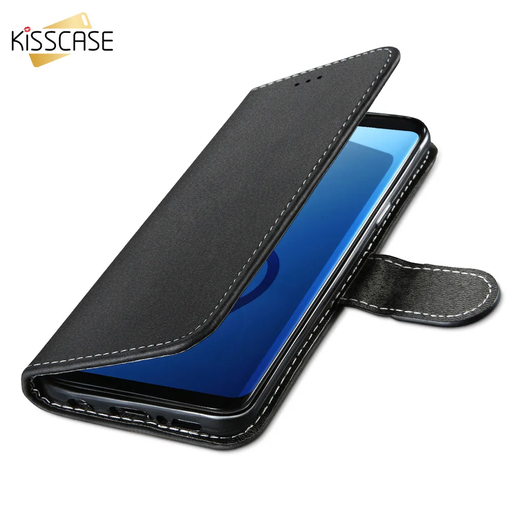 Мягкие чехлы-бумажники KISSCASE из ТПУ для iPhone 6 6s 7 8 Plus простые роскошные чехлы
