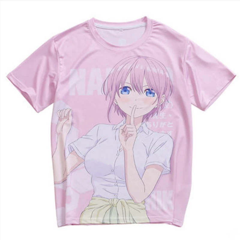 [Акция] Amine The Quintessential Quintuplets Gotoubun no Hanayome Косплей Футболка Nakano Miku косплей футболка унисекс S-3XL